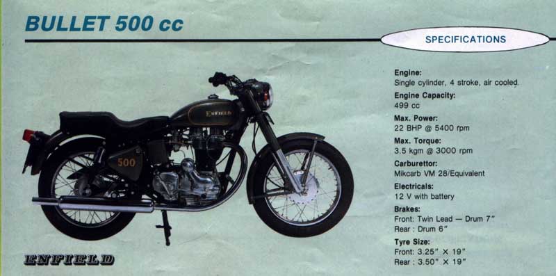 Bullet 500 Specs
